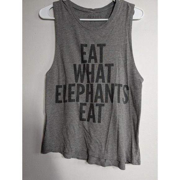 Tops - Crazies Medium Eat What Elephants Eat Tank‎